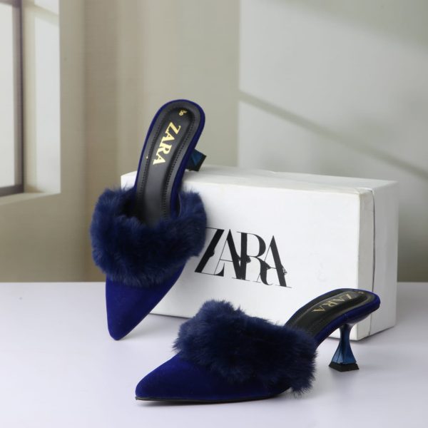 Zara Women Fur Heels | Best Master Copy Heels Online in Pakistan – Shop2Door