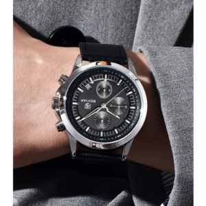 Benyar BY 5210 Black & Silver Watch | Premium Strap Watch for Men – Shop2Door