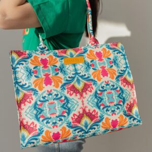 Floral Pattern Colorful Tote Bag for Women | Floral Tote Bags Price in Pakistan – Shop2Door