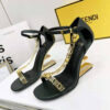 FENDI First Fendace Black Leather Heels | FENDI High Heel Sandals for Women in Pakistan