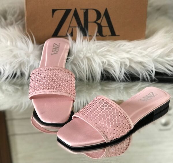 ZARA Net Stone Slipper Flats - Women’s Flats in Pakistan