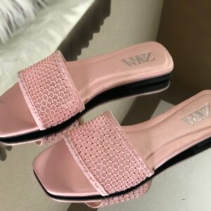 ZARA Net Stone Slipper Flats - Women’s Flats in Pakistan