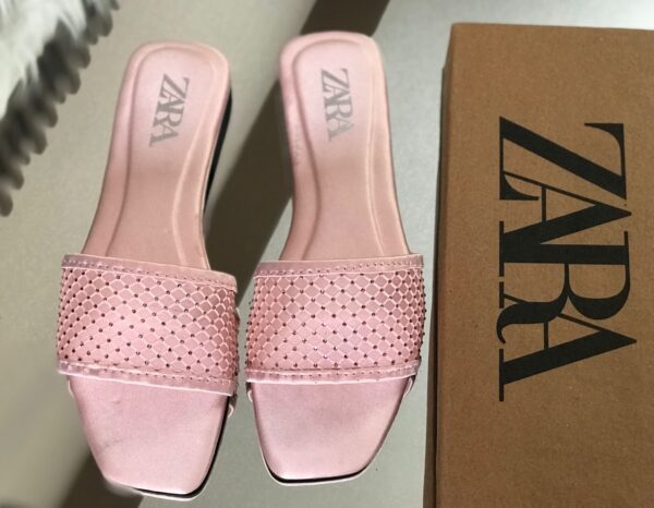 ZARA Net Stone Slipper Flats - Women’s Flats in Pakistan