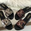 Shop Christian Dior Flats Master Copy at Rs. 2750. Sizes 36–42. Premium replica slippers for women with brand box. Delivery all over Pakistan.