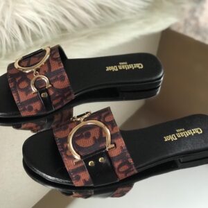 Shop Christian Dior Flats Master Copy at Rs. 2750. Sizes 36–42. Premium replica slippers for women with brand box. Delivery all over Pakistan.