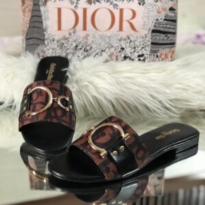 Shop Christian Dior Flats Master Copy at Rs. 2750. Sizes 36–42. Premium replica slippers for women with brand box. Delivery all over Pakistan.