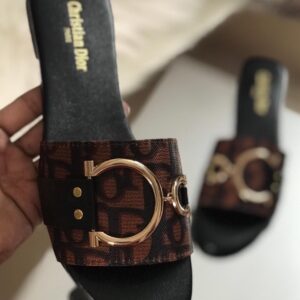 Shop Christian Dior Flats Master Copy at Rs. 2750. Sizes 36–42. Premium replica slippers for women with brand box. Delivery all over Pakistan.