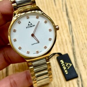 Fitron Original Watch – Elegant Men’s Timepiece with Stainless Steel Chain