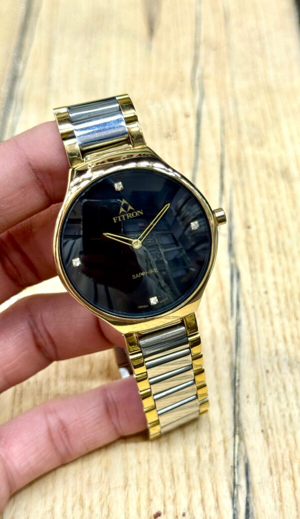 Fitron Original Watch – Elegant Men’s Timepiece with Stainless Steel Chain