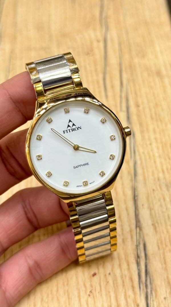Fitron Original Watch – Elegant Men’s Timepiece with Stainless Steel Chain
