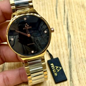 Fitron Original Watch – Elegant Men’s Timepiece with Stainless Steel Chain
