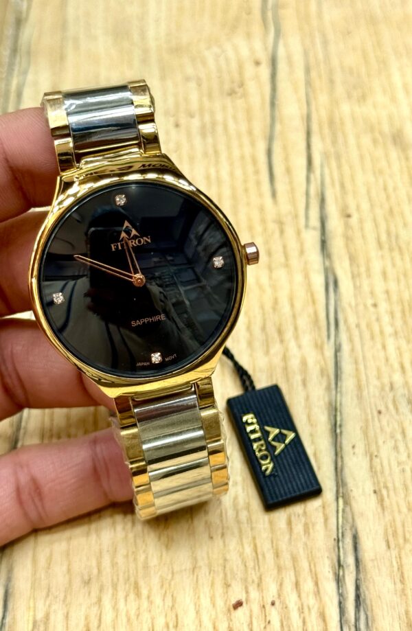 Fitron Original Watch – Elegant Men’s Timepiece with Stainless Steel Chain