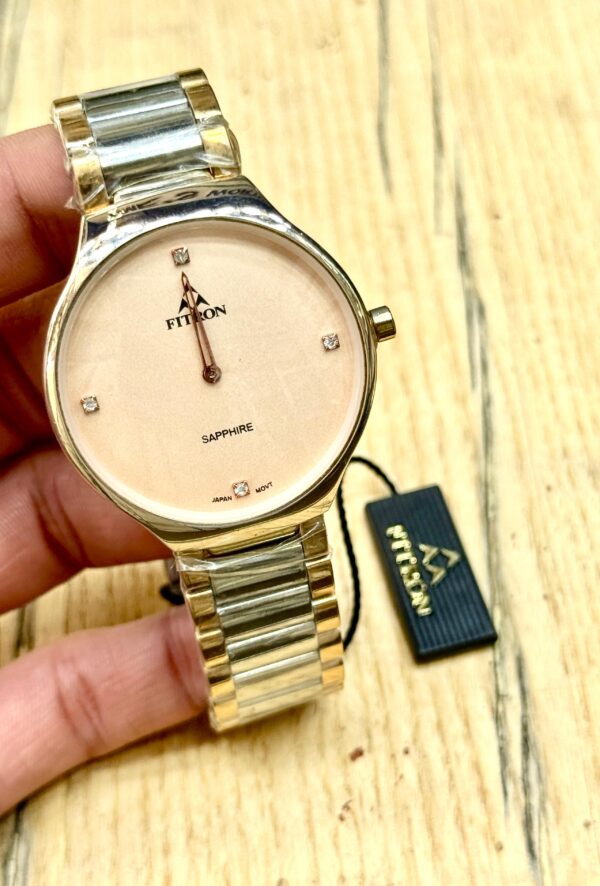 Fitron Original Watch – Elegant Men’s Timepiece with Stainless Steel Chain