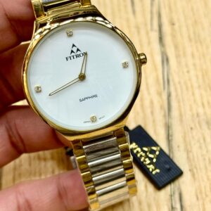 Fitron Original Watch – Elegant Men’s Timepiece with Stainless Steel Chain