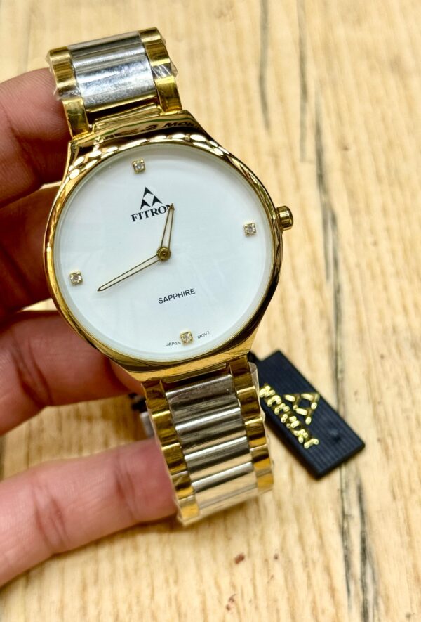 Fitron Original Watch – Elegant Men’s Timepiece with Stainless Steel Chain