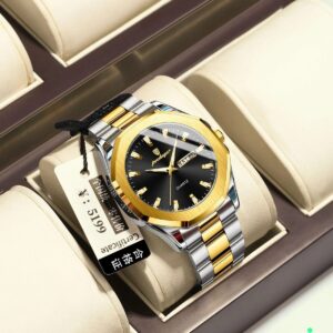 POEDAGAR Gents Nautilus Edition – Original Watch with Day & Date in Stainless Steel