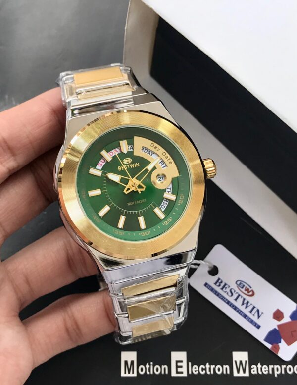 Discover the new BESTWIN Original Men’s Watch – quartz movement, day & date working, stainless steel chain, and heavy premium design. Available in 11 colors at Shop2Door Pakistan.