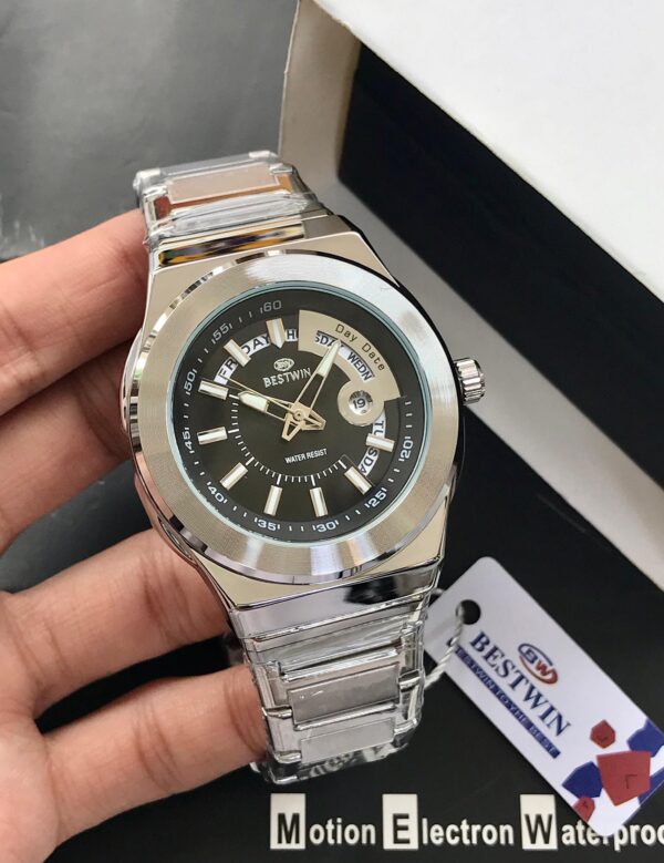 Discover the new BESTWIN Original Men’s Watch – quartz movement, day & date working, stainless steel chain, and heavy premium design. Available in 11 colors at Shop2Door Pakistan.