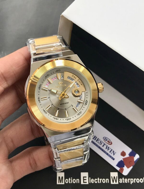 Discover the new BESTWIN Original Men’s Watch – quartz movement, day & date working, stainless steel chain, and heavy premium design. Available in 11 colors at Shop2Door Pakistan.