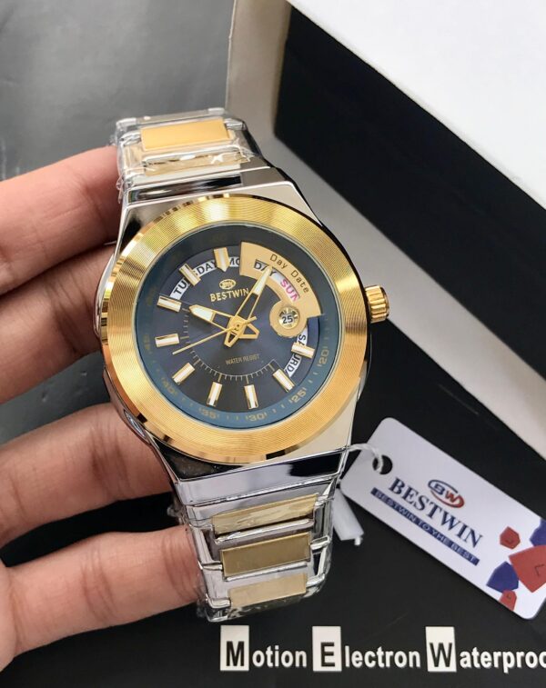Discover the new BESTWIN Original Men’s Watch – quartz movement, day & date working, stainless steel chain, and heavy premium design. Available in 11 colors at Shop2Door Pakistan.