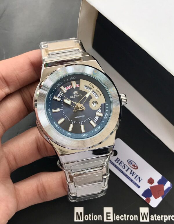 Discover the new BESTWIN Original Men’s Watch – quartz movement, day & date working, stainless steel chain, and heavy premium design. Available in 11 colors at Shop2Door Pakistan.
