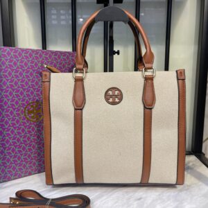 👜 Tory Burch Canvas Tote Bag – Master Copy | Premium TB Style with Detachable Strap