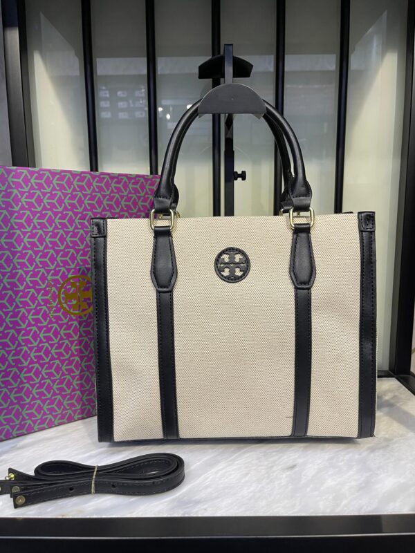 👜 Tory Burch Canvas Tote Bag – Master Copy | Premium TB Style with Detachable Strap