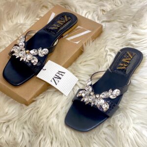 ZARA Stone Flats Replica | Stylish Slippers for Women
