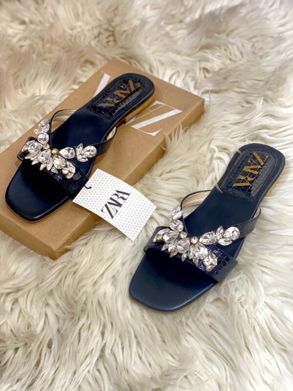 ZARA Stone Flats Replica | Stylish Slippers for Women