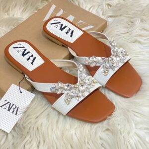 ZARA Stone Flats Replica | Stylish Slippers for Women