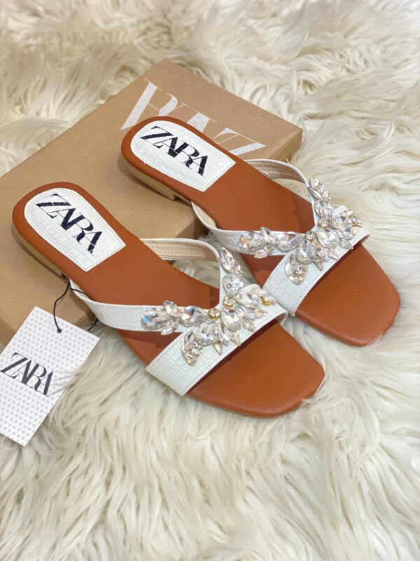 ZARA Stone Flats Replica | Stylish Slippers for Women