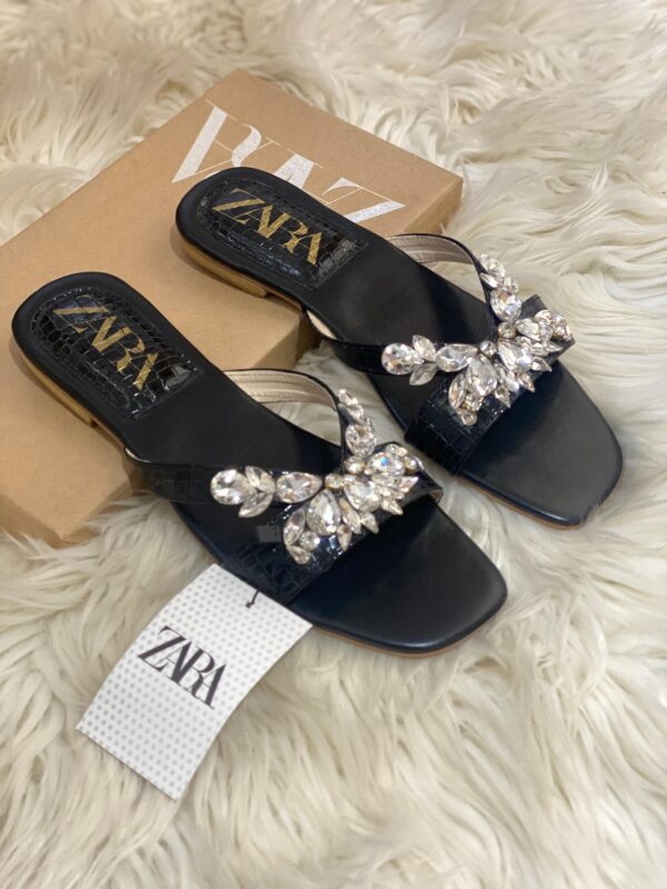 ZARA Stone Flats Replica | Stylish Slippers for Women