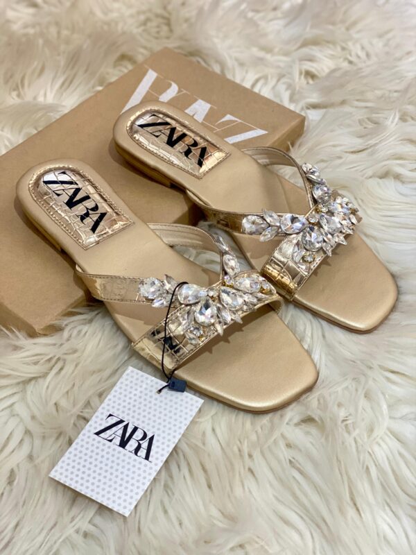 ZARA Stone Flats Replica | Stylish Slippers for Women