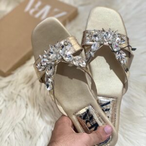 ZARA Stone Flats Replica | Stylish Slippers for Women