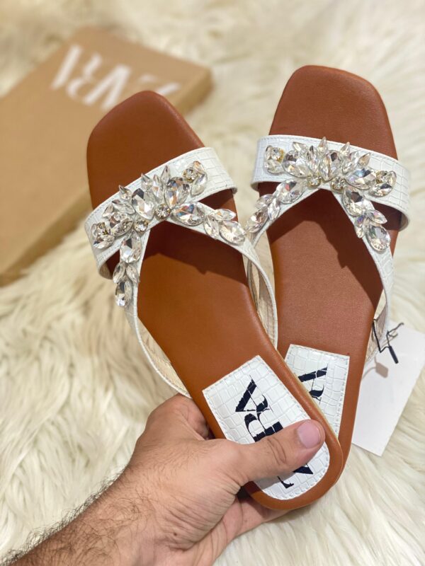 ZARA Stone Flats Replica | Stylish Slippers for Women