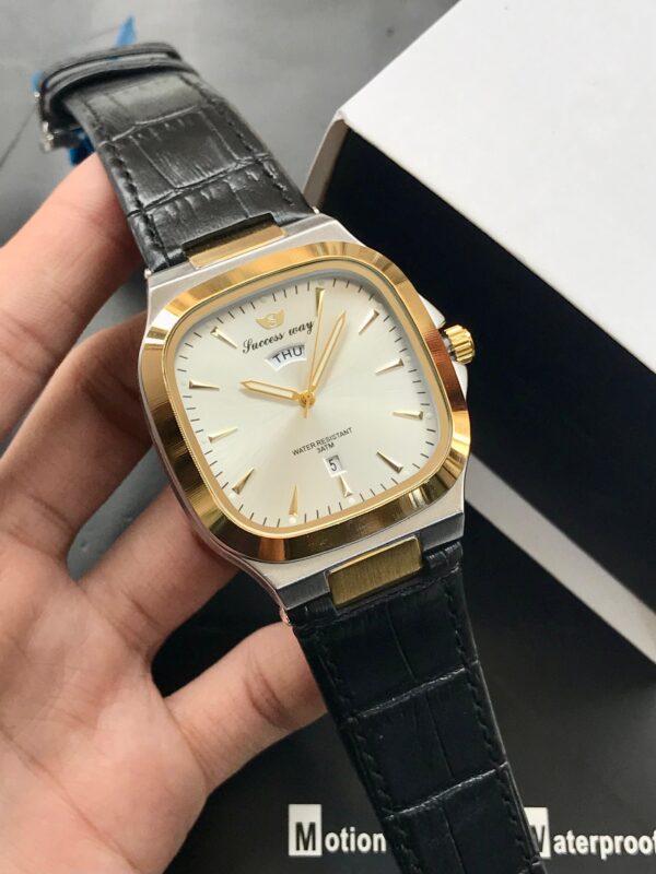SUCCESS WAY Original Watch for Men – Premium Square Dial Leather Watch in Pakistan
