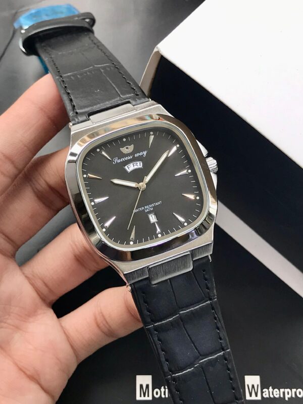 SUCCESS WAY Original Watch for Men – Premium Square Dial Leather Watch in Pakistan