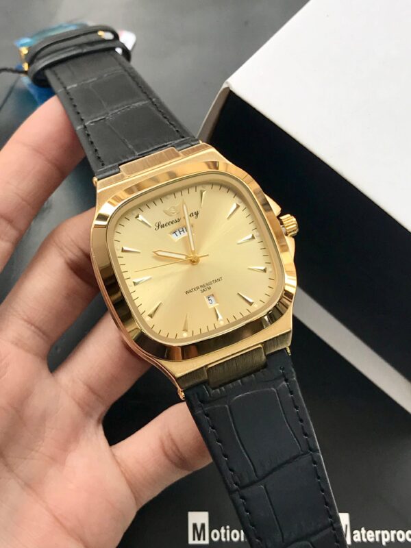 SUCCESS WAY Original Watch for Men – Premium Square Dial Leather Watch in Pakistan