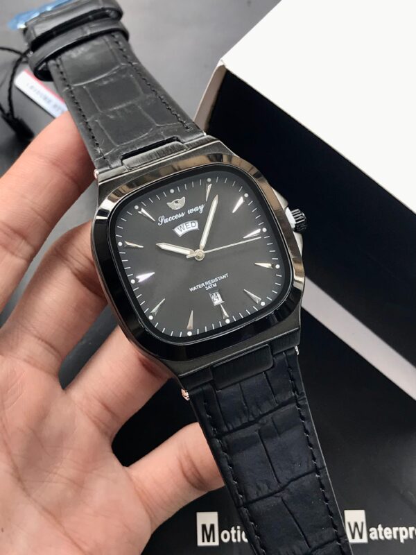 SUCCESS WAY Original Watch for Men – Premium Square Dial Leather Watch in Pakistan