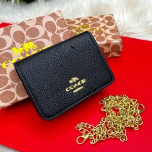 Coach Mini Wallet on a Chain in Signature Canvas