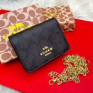 Coach Mini Wallet on a Chain in Signature Canvas