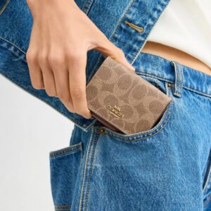 Coach Mini Wallet on a Chain in Signature Canvas