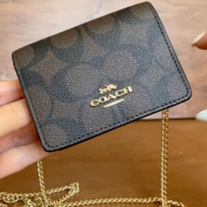 Coach Mini Wallet on a Chain in Signature Canvas
