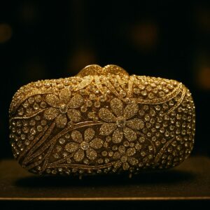 Premium Fancy Bridal Clutch in Metal – Luxury Wedding Handbag for Brides in Pakistan Shop2door Store