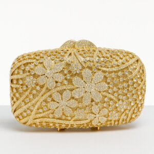 Premium Fancy Bridal Clutch in Metal – Luxury Wedding Handbag for Brides in Pakistan Shop2door Store