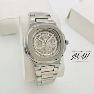 Skeleton Patek Watch Replica – Premium Quartz Stainless Steel with Date Feature – 8 Colours