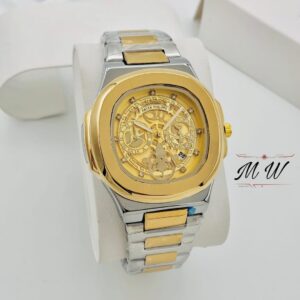 Skeleton Patek Watch Replica – Premium Quartz Stainless Steel with Date Feature – 8 Colours