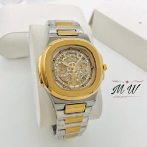 Skeleton Patek Watch Replica – Premium Quartz Stainless Steel with Date Feature – 8 Colours