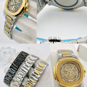 Skeleton Patek Watch Replica – Premium Quartz Stainless Steel with Date Feature – 8 Colours