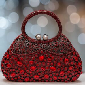 Premium Fancy Bridal Clutch in Metal – Luxury Wedding Handbag for Brides in Pakistan Shop2door Store